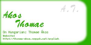 akos thomae business card